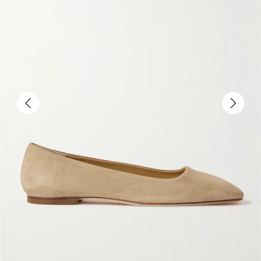 Aeyde Taupe Suede Flats